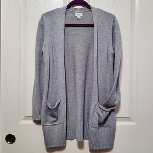 Old Navy Grey Long Sleeve Open Front Cardigan Sweater with Pockets Size Medium